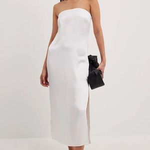 NAKD satin midi bandeau dress